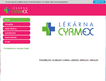 Tablet Screenshot of cyrmex.cz